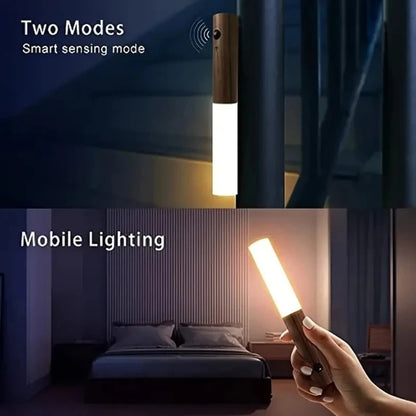 Rechargeable Magnetic Motion Sensor Night Light — Warm LED